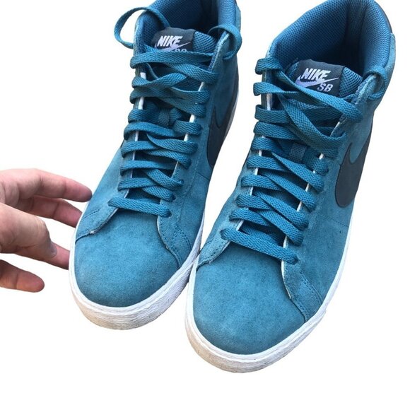 RARE 2011 Nike Blazer SB Charcoal RiftBlue Classic Size 10 - Picture 9 of 11